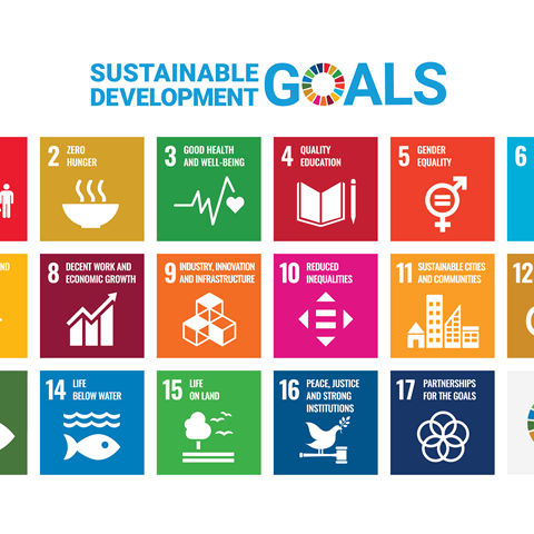 All sustainable development goals, icons.