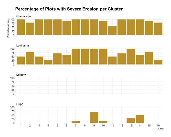 Bar chart showing severe erosion prevalence