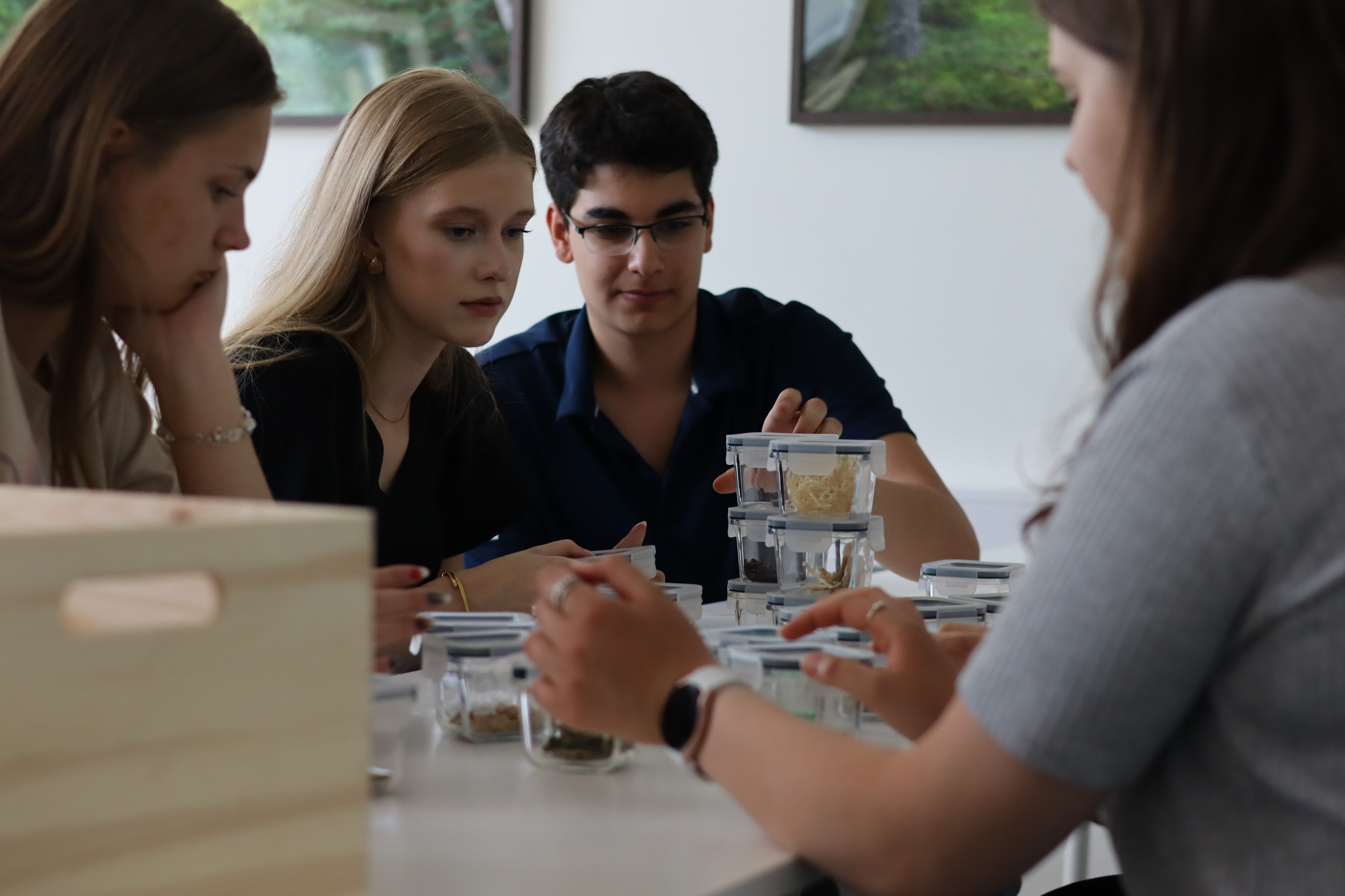 Students at a table