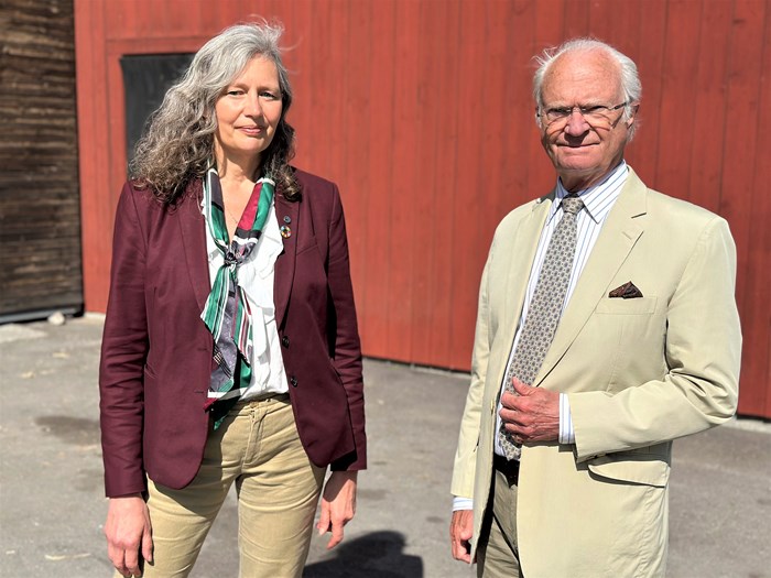 Maria Knutson Wedel och Hans Majestät Konungen.