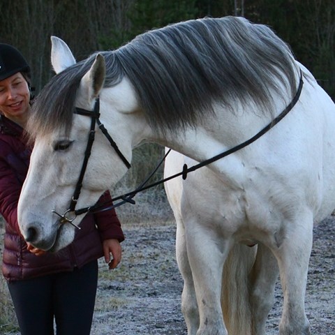 Elke Hartmann och häst