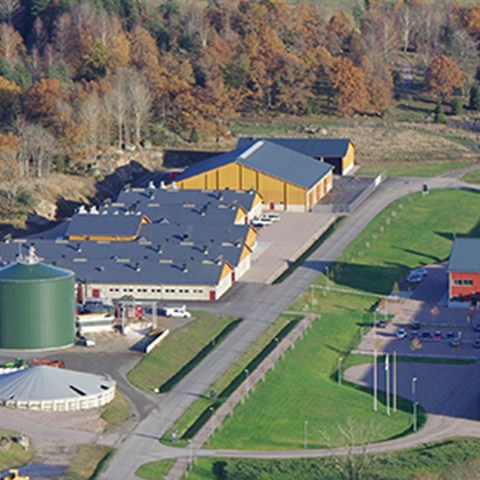 Biogas facility adjacent to the Swedish Livestock Research center, SLU. photo
