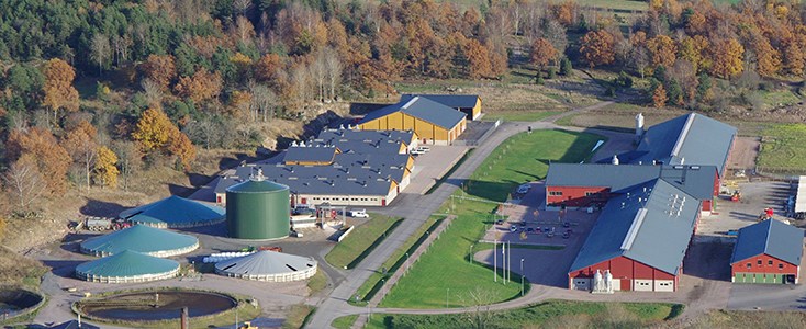 Biogasanläggning vid Lövsta lantbruksforskning, foto.