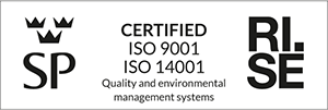 ISO 9001 and 14001. Logotype