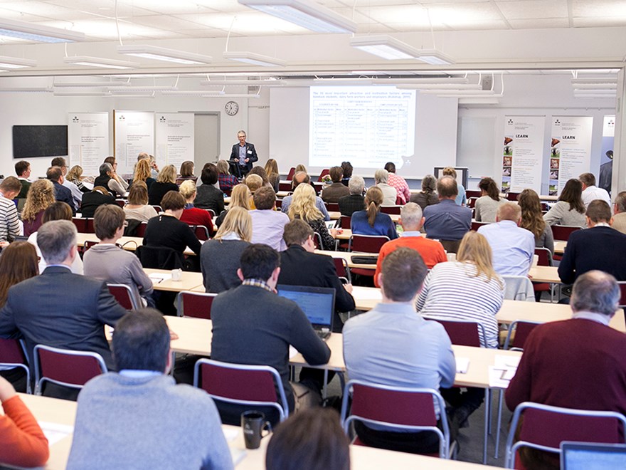 Conference facilities at the Swedish livestock research center, SLU. photo.