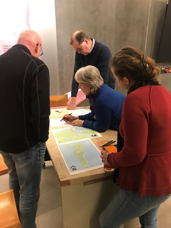 Gruppdiskussion på workshop på naturum Höga kusten 24 januari 2019
