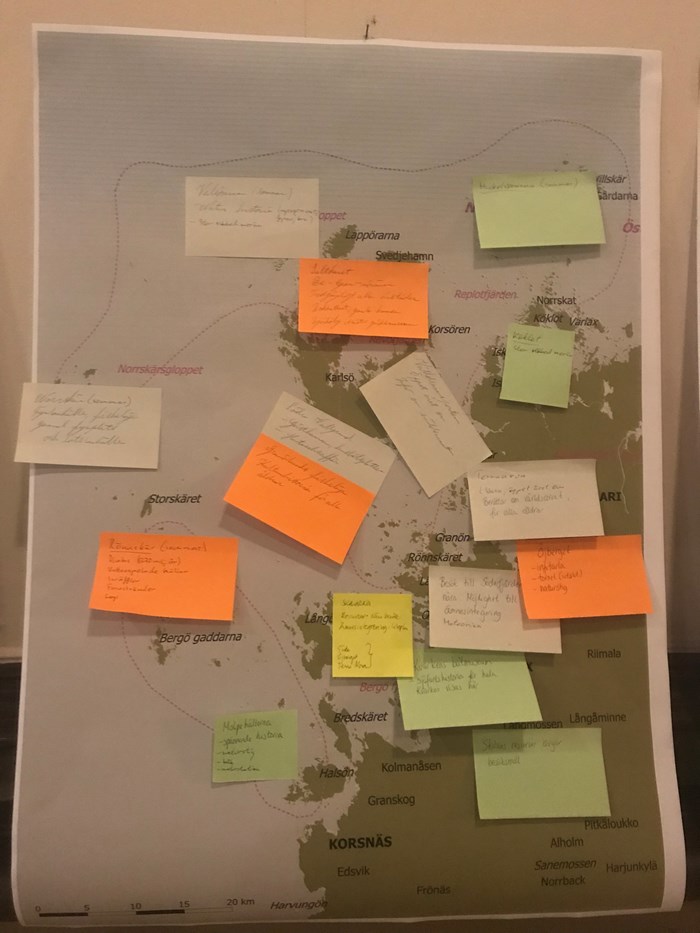 Kartor användes på workshoparna