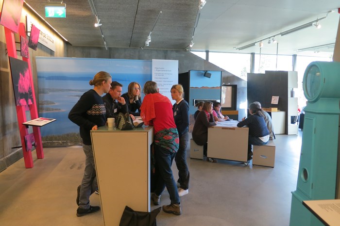 Gruppdiskussioner på workshopen på naturum Höga kusten