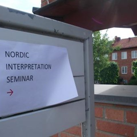 Papper med texten ”Nordic interpretation seminar”
