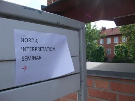 Papper med texten ”Nordic interpretation seminar”