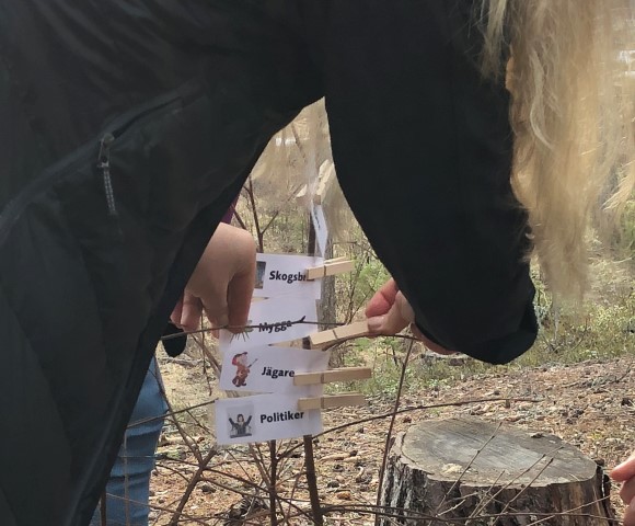 Utomhuspedagogiska övningar Ljusdals naturskola.