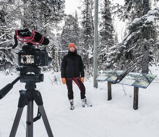 Inspelning av digitala föreläsningar för Jokkmokks marknad. 