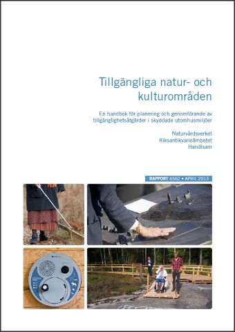 Framsida på handboken Tillgängliga natur- och kulturområden.
