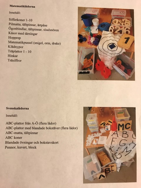 Material för utomhuspedagogik