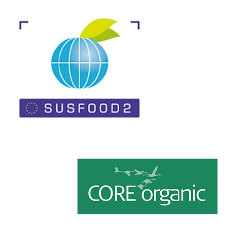 Susfood och Core organic logotyper.