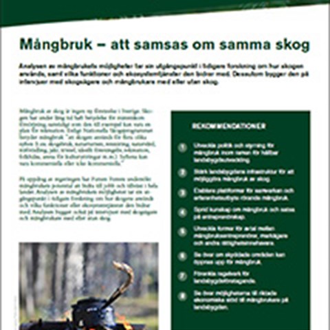 Policy brief om mångbruk