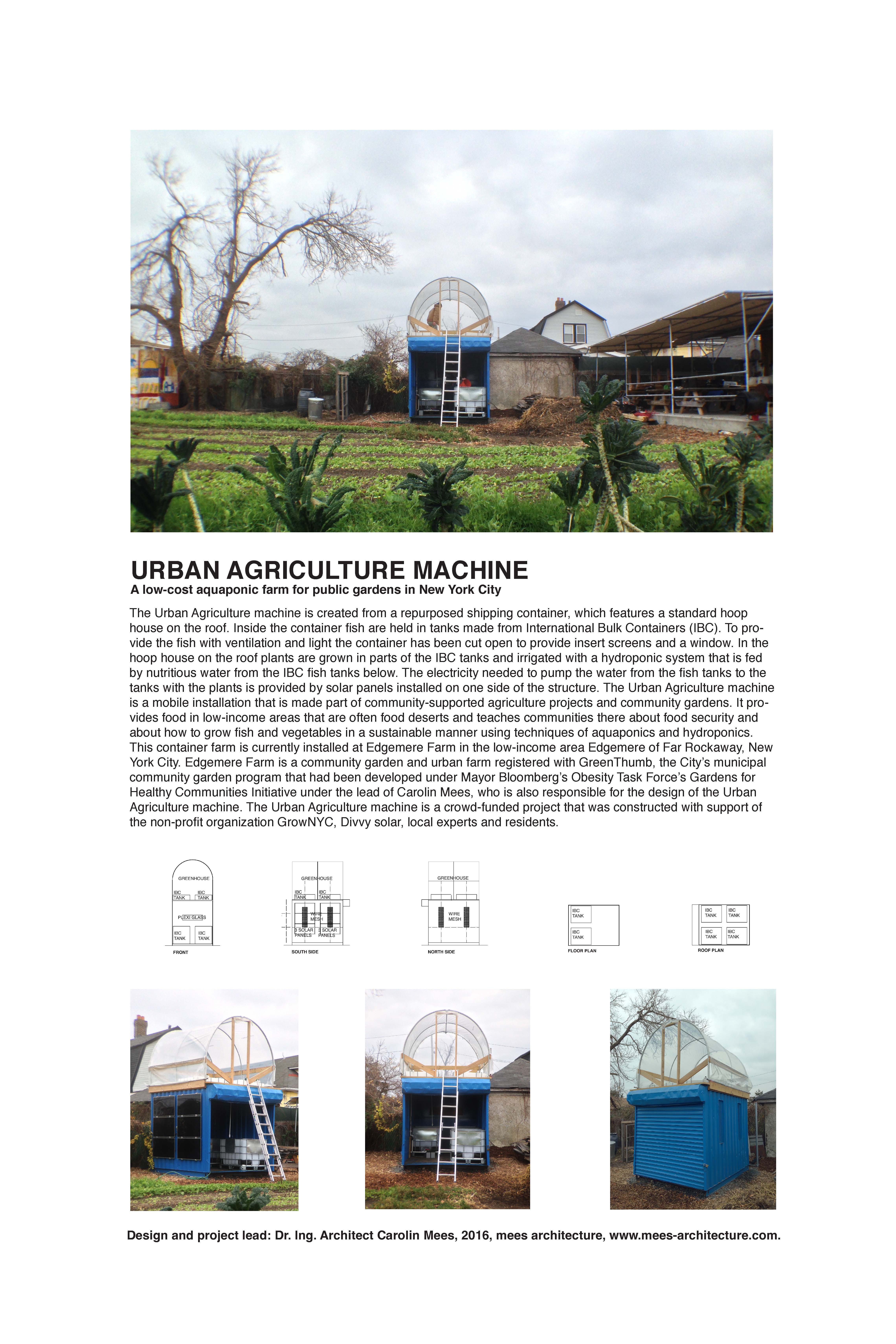 Fact sheet about Urban Agriculture Machine.