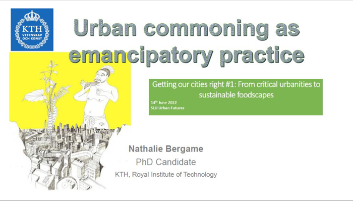 Image with the text: Urban commoning as emancipatory practis.