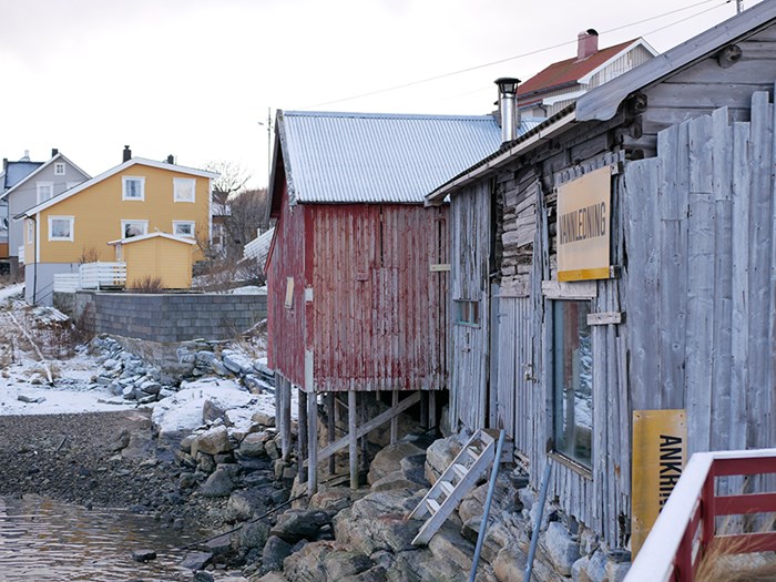 Fishing cabins in Traenå Norway.