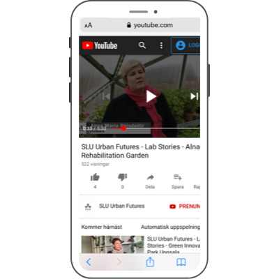 Cellphone with YouTube video.