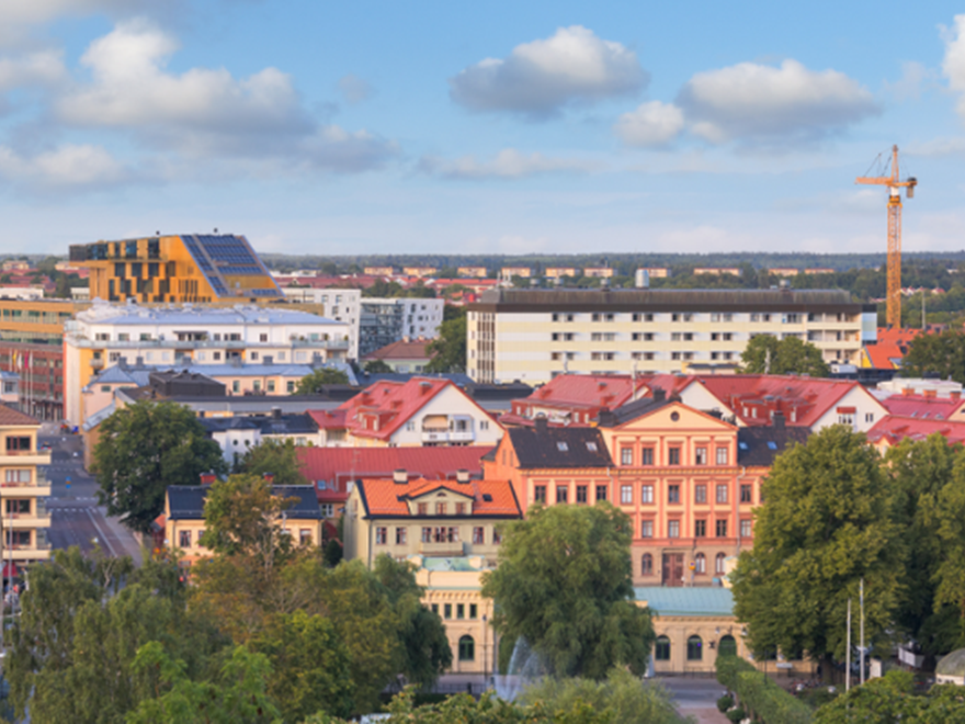 Vy över en stad.