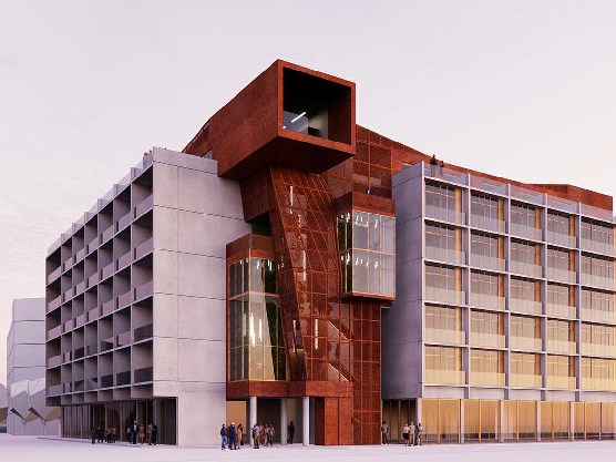 A building drawn in an architect program.