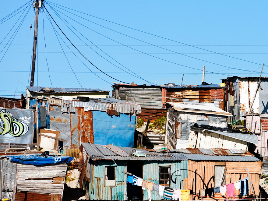 Informal housing in sheet metal.
