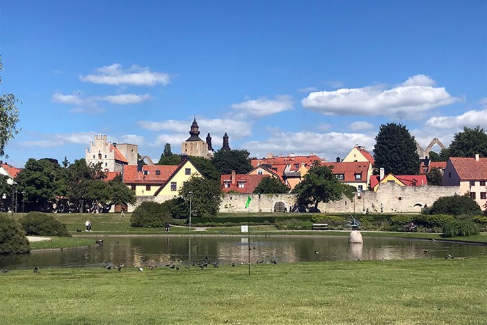 Visby sett från Almedalen, foto.