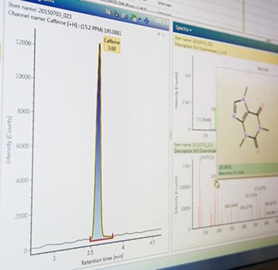 Computer screen with analysis results. Photo.