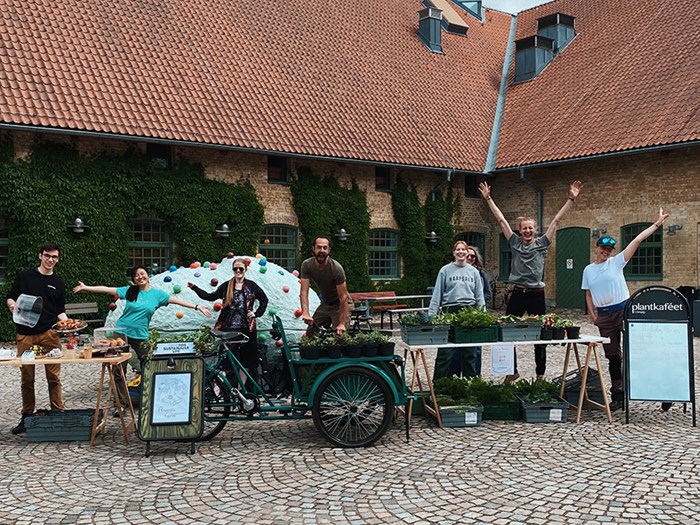 Market outside of campus Alnarp. Foto.
