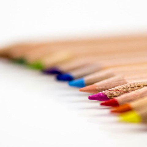 Colored pencils. Photo.