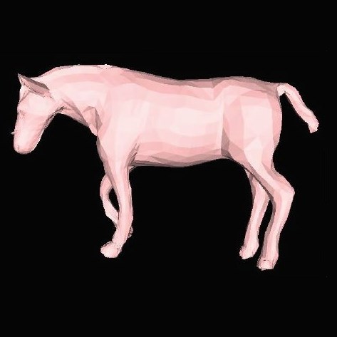 Computer generated image of a horse, illustration.