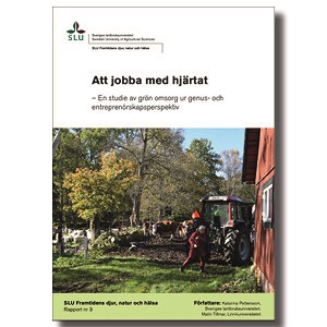 Rapportomslag med traktor och lantbruk, foto.