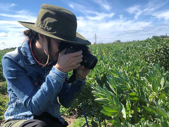 Woman taking photos