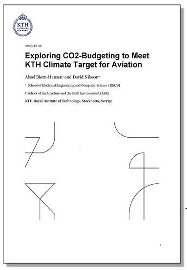Framsida på rapport om koldioxidbudget