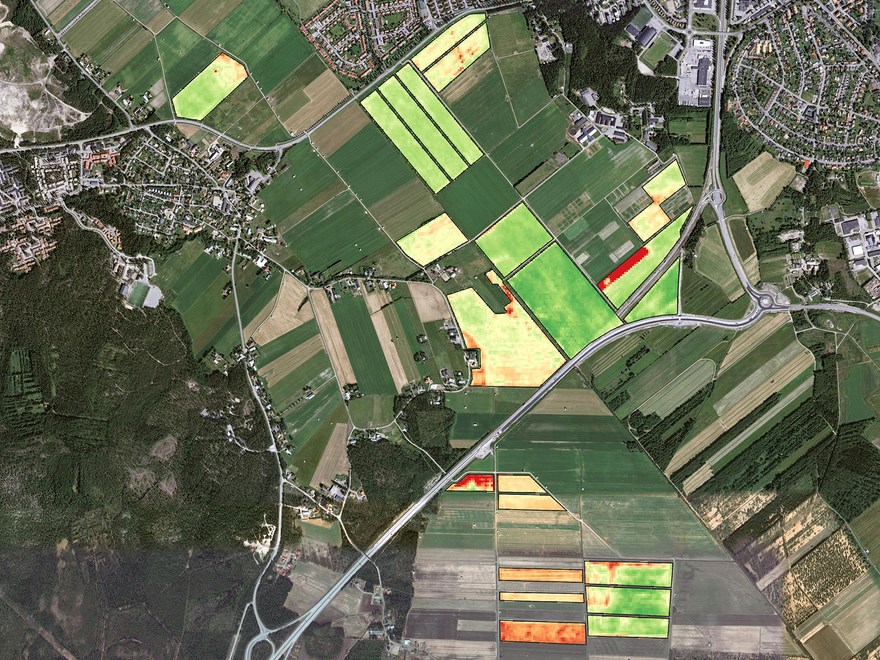 Map from above. Photo.