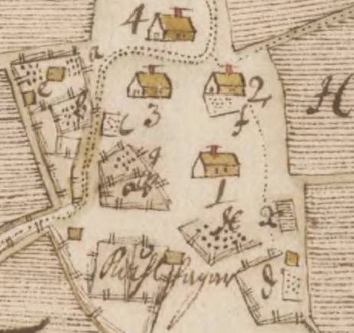 En detalj av en karta från 1693. 