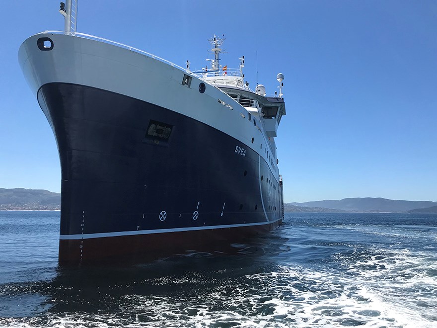 Research vessel Svea, seen from the front port side