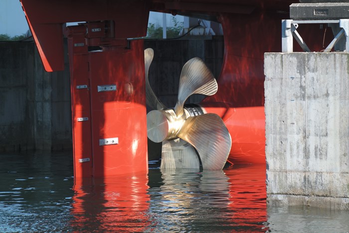 Forskningsfartyget Sveas propeller och roder