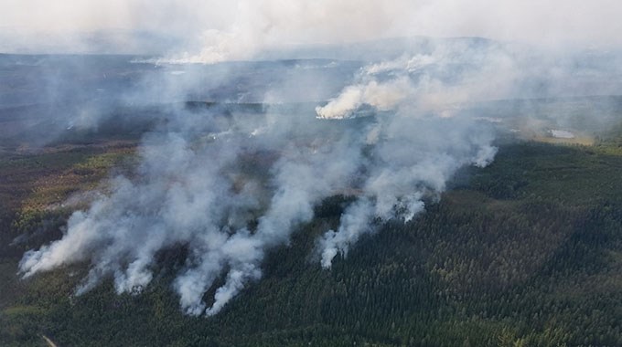 Skogsbrand från ovan