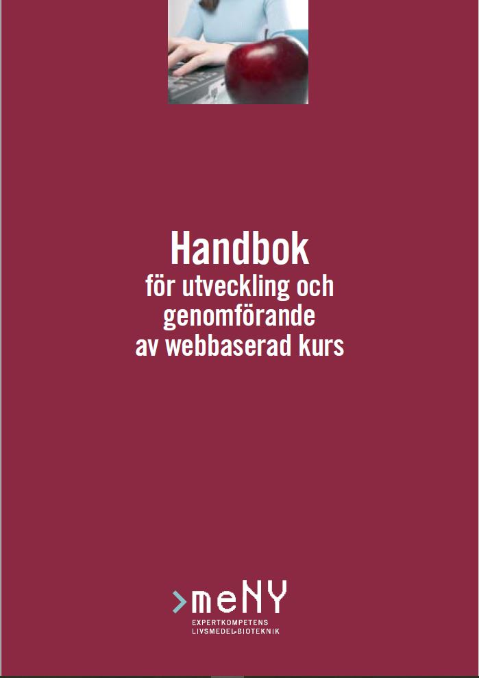 Framsida av Handbok för utveckling och genomförande av webbaserad kurs.JPG