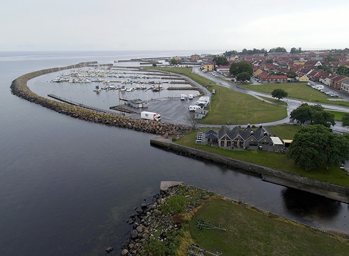 Marina with breakwater