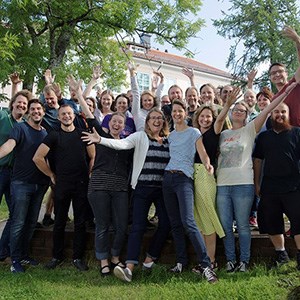 A group picture of staff at SLU Aqua, photo.