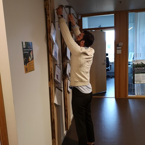 Georgios Miaris nailing his doctoral thesis