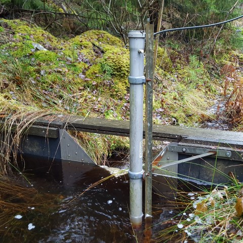 V-notch flume at Asa