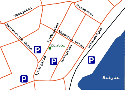 Map of the center of Mora