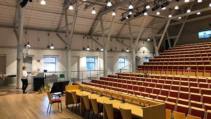 Digital konferens i aula