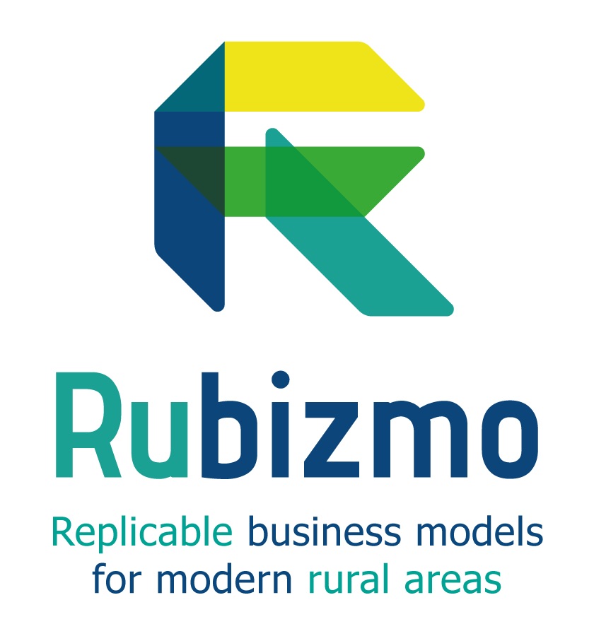 EU-projektet Rubizmo, bokstaven r i blått, grönt och gult