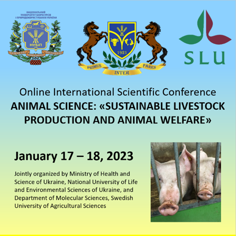 Online animal science conference: Sustainable livestock production and animal  welfare | Externwebben