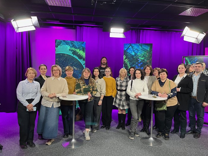 Participants visit the AV studio